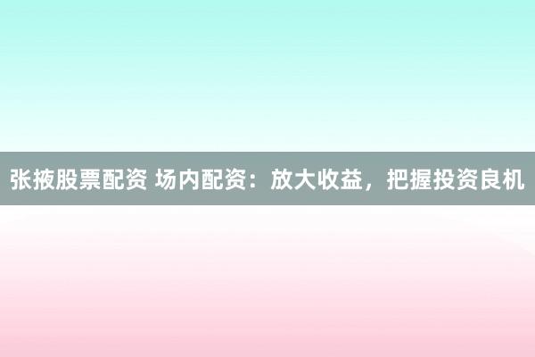张掖股票配资 场内配资：放大收益，把握投资良机